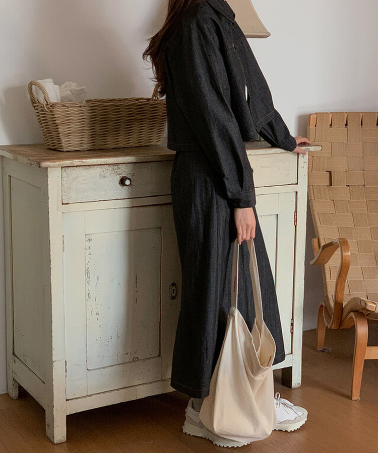 【SET】トムポートデニムセット BLACK DENIM