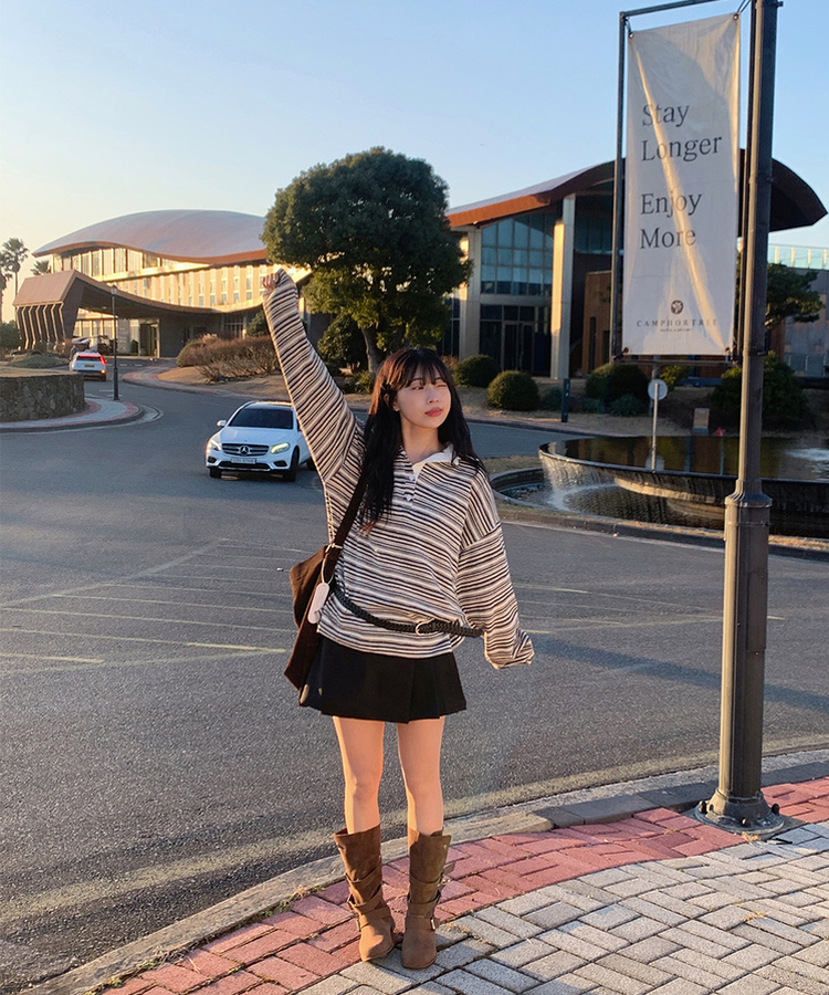 ボヘムバックルスエードブーツ DARK BROWN