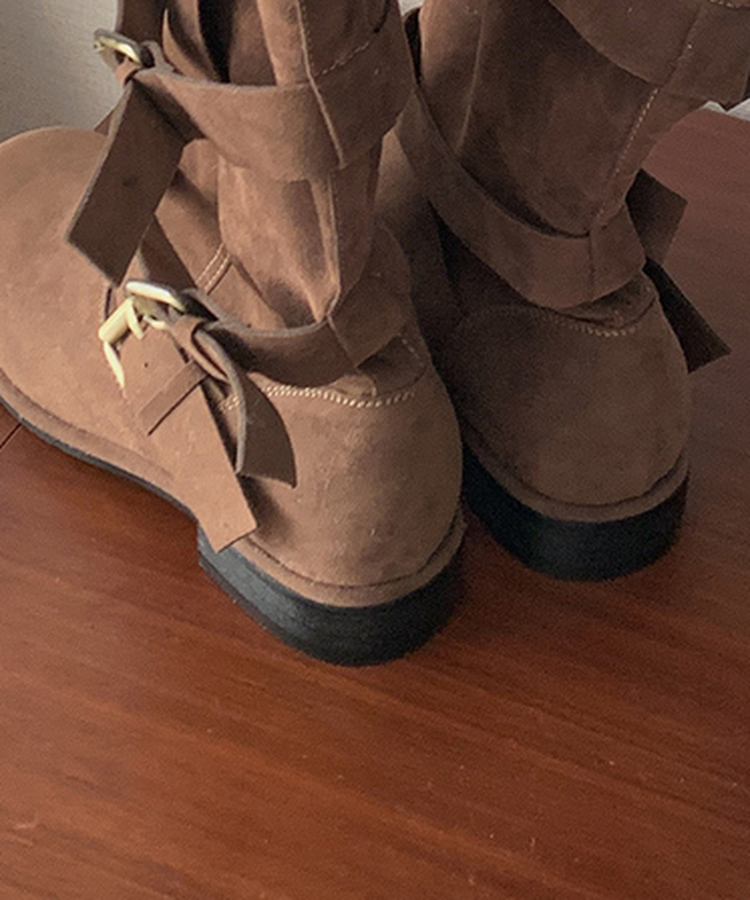 ボヘムバックルスエードブーツ