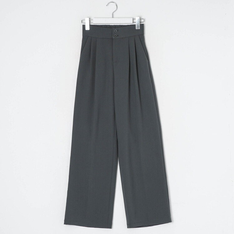 투버튼 와이드 슬랙스