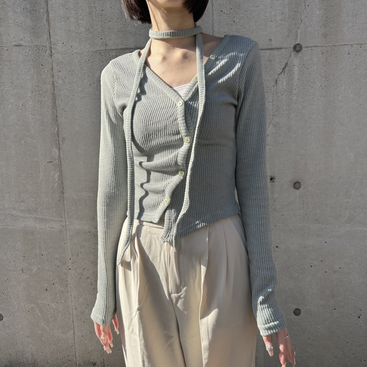 新品未使用　CARA カーラ　レディース　カーディガン　マフラー　2点 Lajour made in Japan 日本製 ニット カーディガン 上品 キレイめ 2025