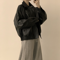 ビンテージルーズレザージャケット BLACK