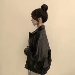 ビンテージルーズレザージャケット BLACK