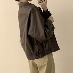 ビンテージルーズレザージャケット CHESTNUT BROWN