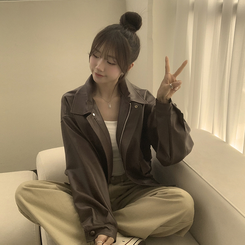 ビンテージルーズレザージャケット CHESTNUT BROWN