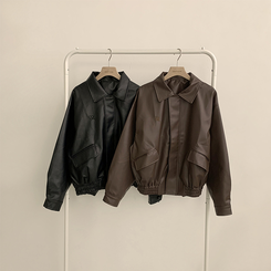 ビンテージルーズレザージャケット