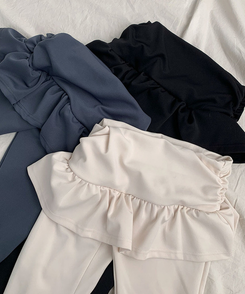 フリルAラインブーツカットスカートパンツ