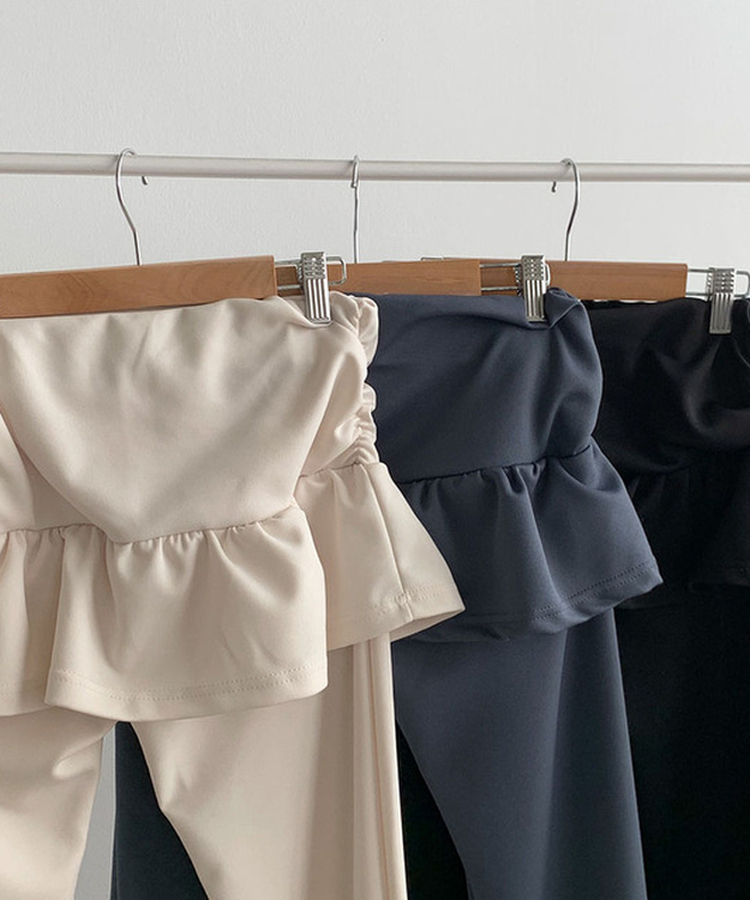 フリルAラインブーツカットスカートパンツ