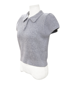 キラアンゴラカラー半袖ニット