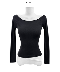 アンバランスバイカラーオフTシャツ