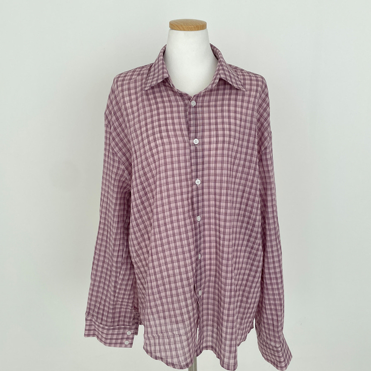 바바 루즈핏 체크 셔츠