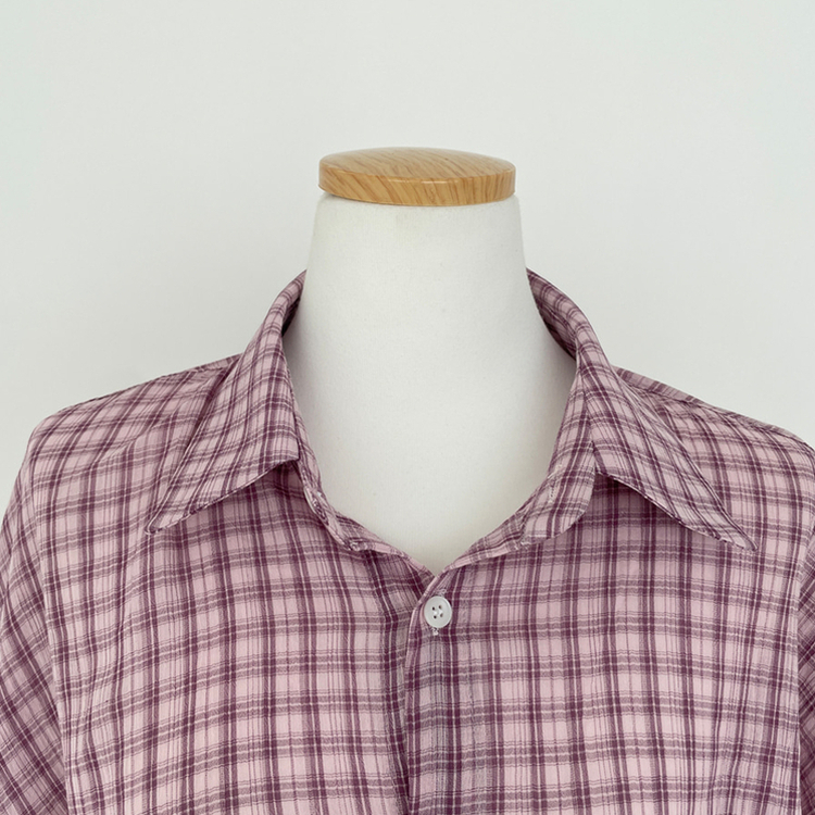 바바 루즈핏 체크 셔츠