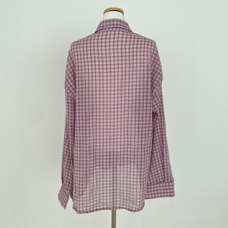 바바 루즈핏 체크 셔츠