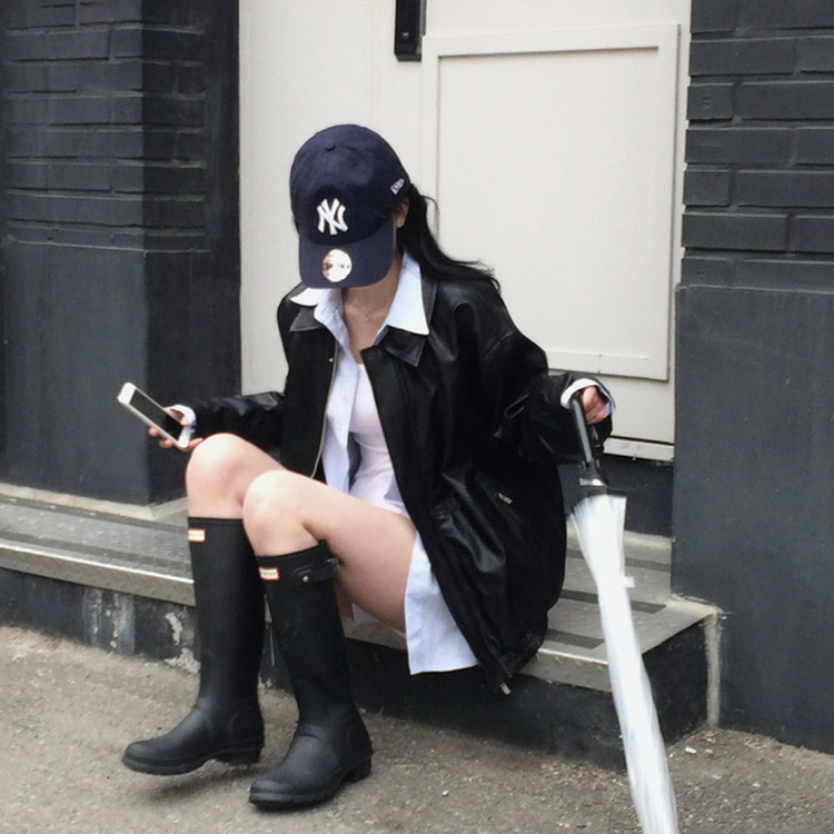 ロックレザーブルゾンジャケット BLACK