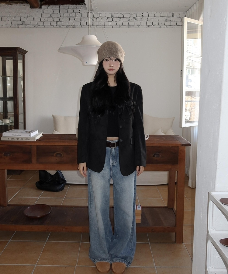 【丈別】スナップウォッシングデニムパンツ LIGHT DENIM