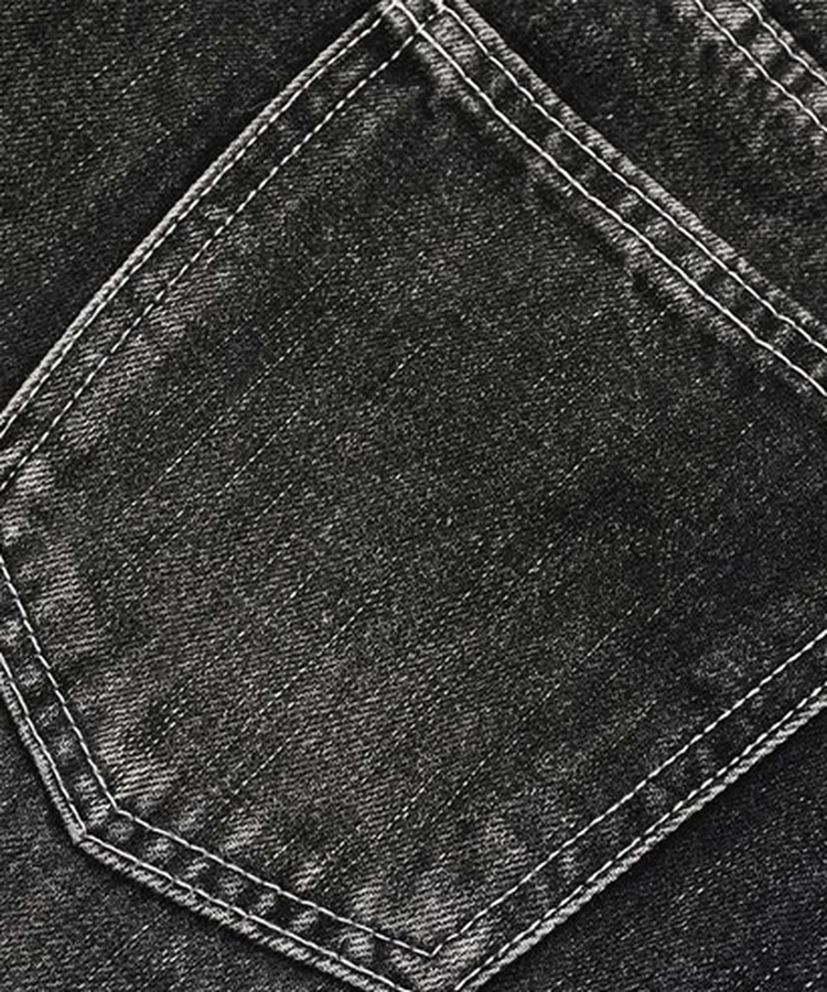 【丈別】スナップウォッシングデニムパンツ