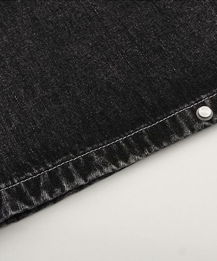 【丈別】スナップウォッシングデニムパンツ