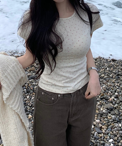 半袖Tシャツ フラワーフレーバーTシャツ IVORY