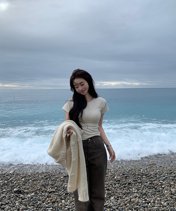 フラワーフレーバーTシャツ IVORY