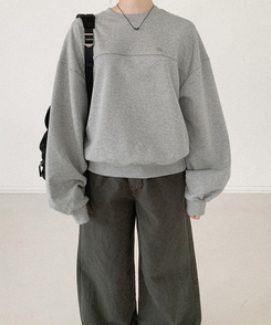 ラウンドスリットペンダントトレーナー MERANGE GRAY