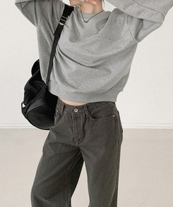 ラウンドスリットペンダントトレーナー MERANGE GRAY