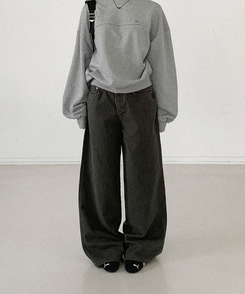 ラウンドスリットペンダントトレーナー MERANGE GRAY