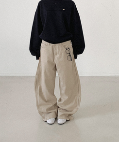 ラウンドスリットペンダントトレーナー NAVY