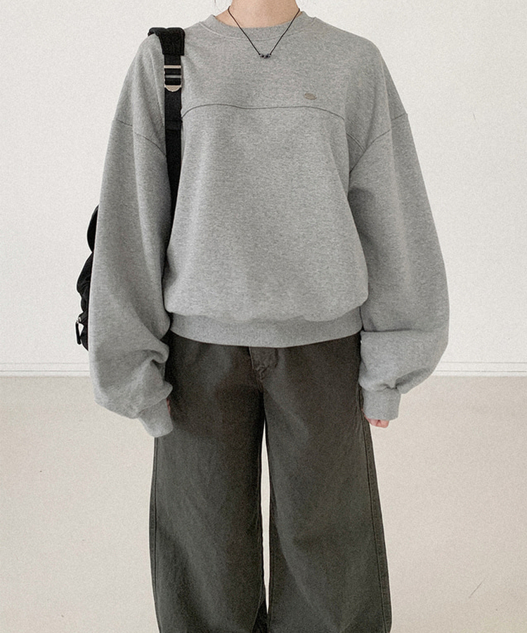 ラウンドスリットペンダントトレーナー MERANGE GRAY