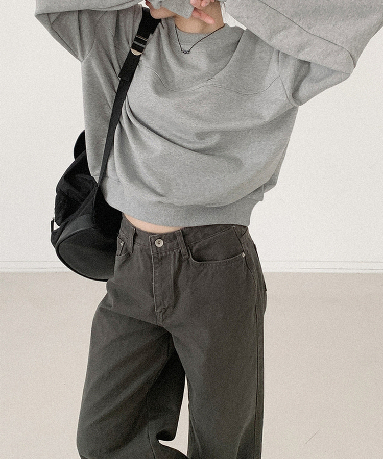 ラウンドスリットペンダントトレーナー MERANGE GRAY