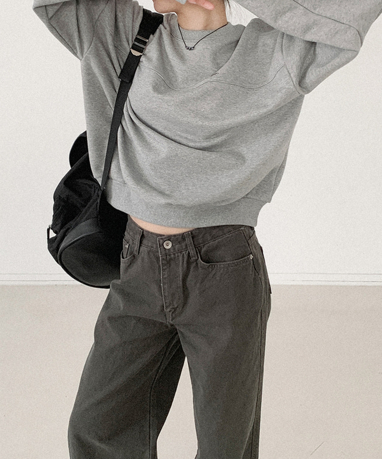 ラウンドスリットペンダントトレーナー MERANGE GRAY