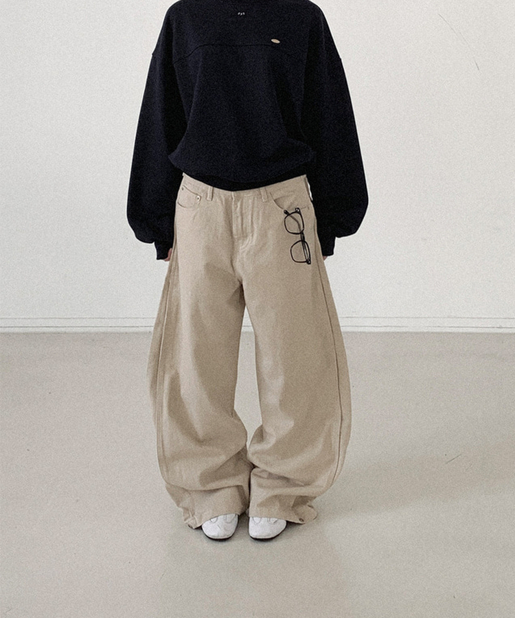 ラウンドスリットペンダントトレーナー NAVY