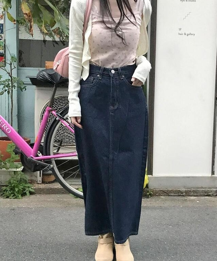 デニムスカート DARK BLUE