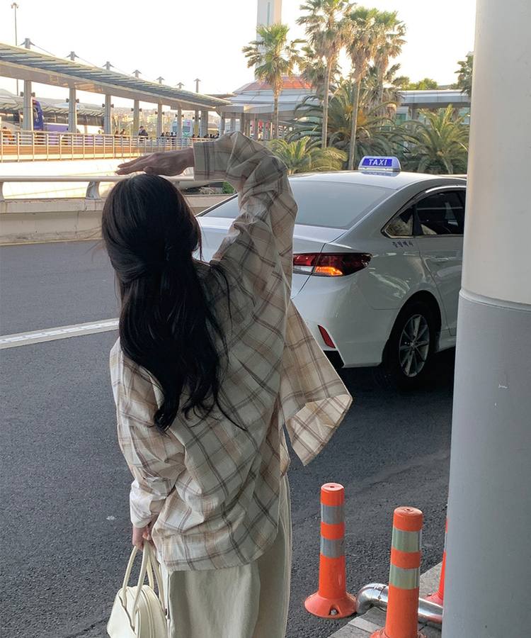 クリームチェックシャツ BEIGE
