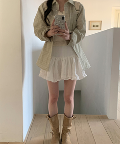 チェックシャツ MUTE KHAKI