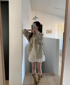 チェックシャツ MUTE KHAKI