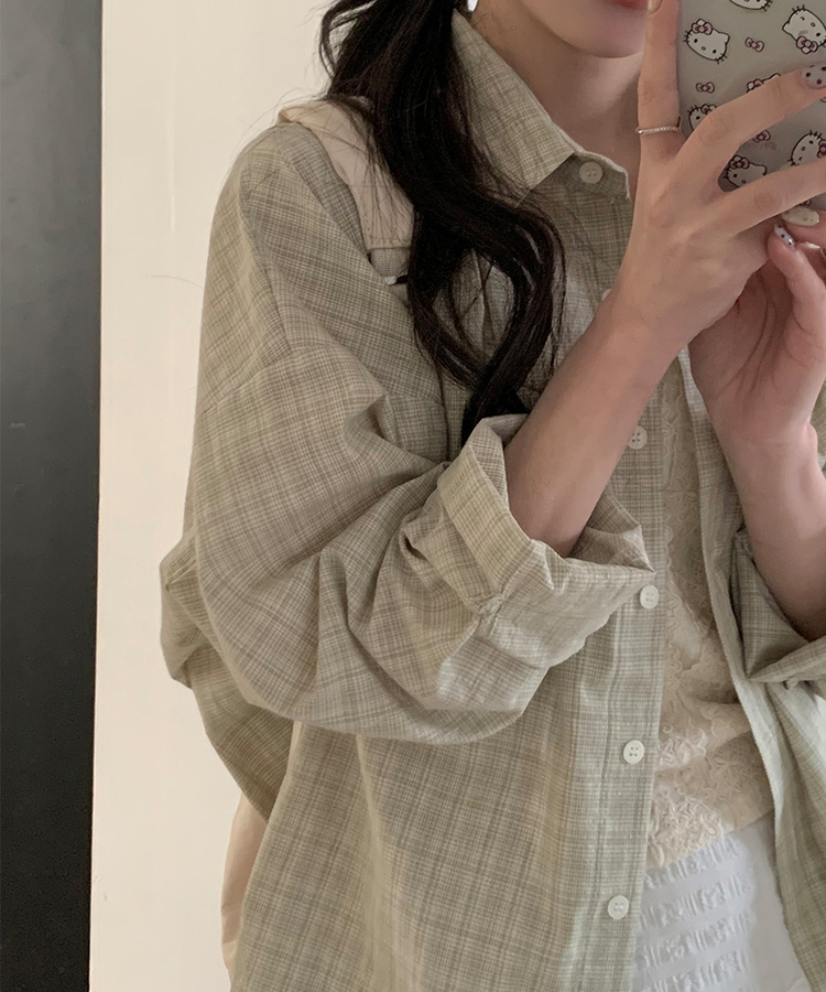 チェックシャツ MUTE KHAKI