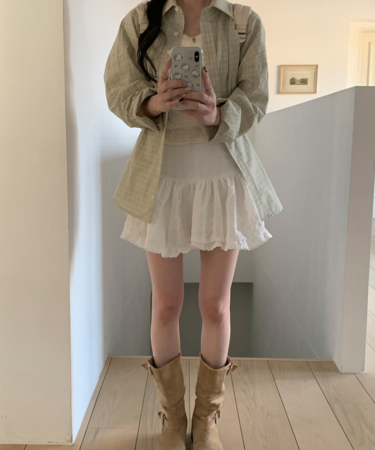 チェックシャツ MUTE KHAKI