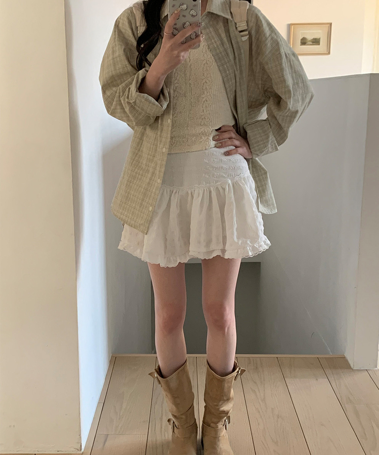 チェックシャツ MUTE KHAKI