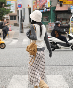 長袖Tシャツ 【SET】長袖Tシャツ ラップビスチェ CHARCOAL