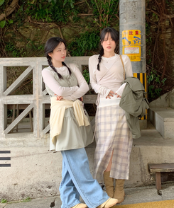 長袖Tシャツ 【SET】長袖Tシャツ ラップビスチェ IVORY