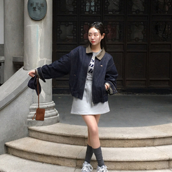 オーバーフィットデニムブルゾン BLUE