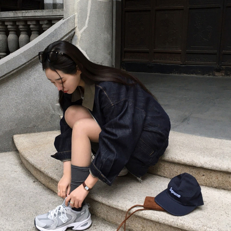 オーバーフィットデニムブルゾン BLUE