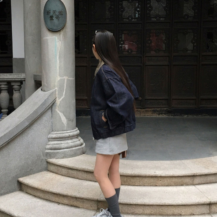 オーバーフィットデニムブルゾン BLUE