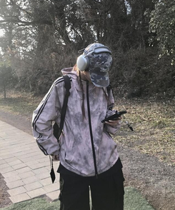 ファッション雑貨 レタリングカモベースボールキャップ GREY