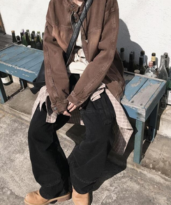 ワイド ストリングカーゴパンツ BLACK DENIM