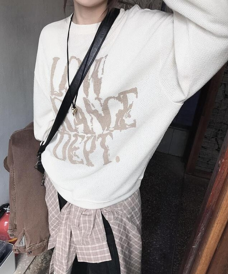 オーバーフィットチェックシャツ BEIGE