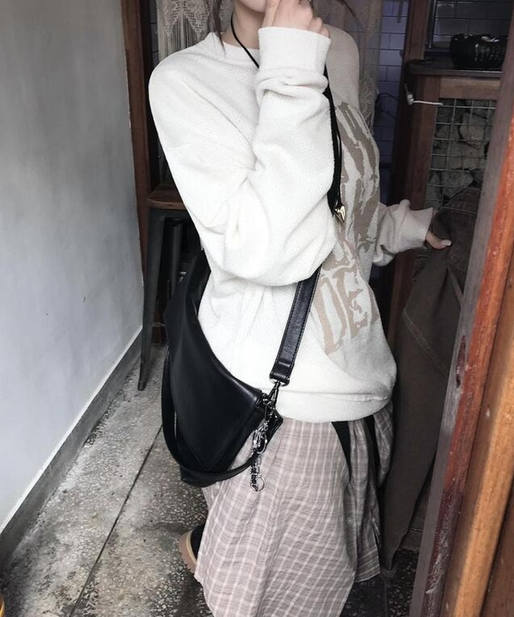 オーバーフィットチェックシャツ BEIGE