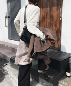 ニット レタリングルーズニット CREAM