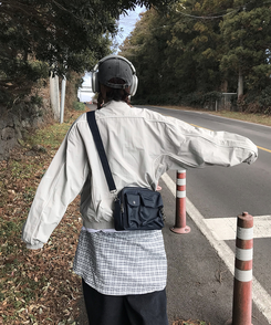 シャツ オーバーフィットチェックシャツ IVORY