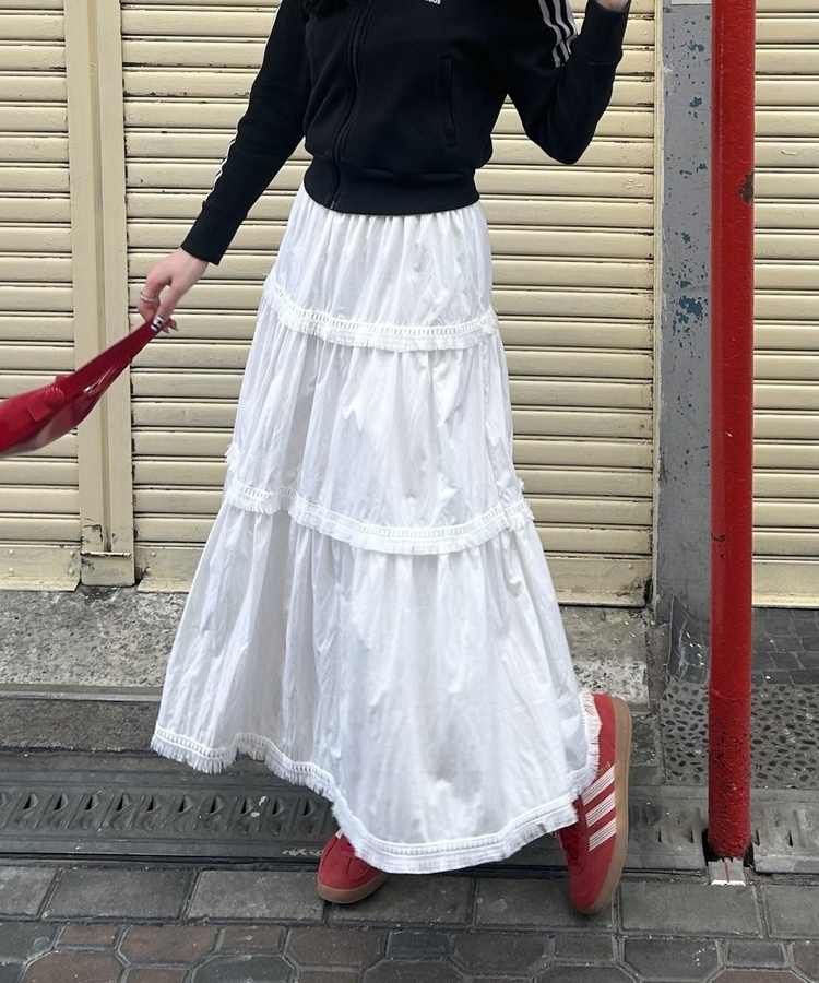 フリルロングスカート IVORY